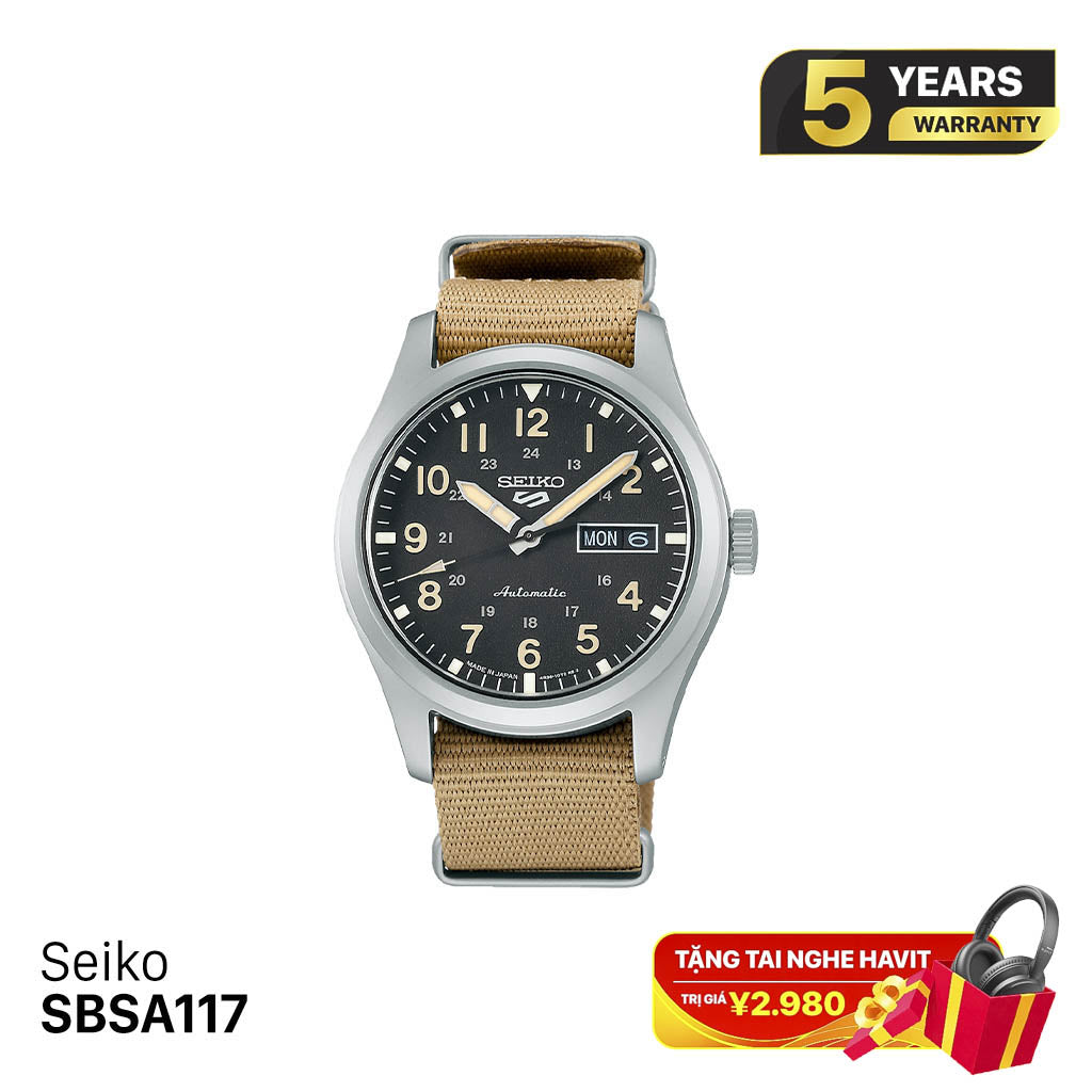 Jam tangan mekanik Seiko 5 Field series SBSA117 - Menerima pesanan 