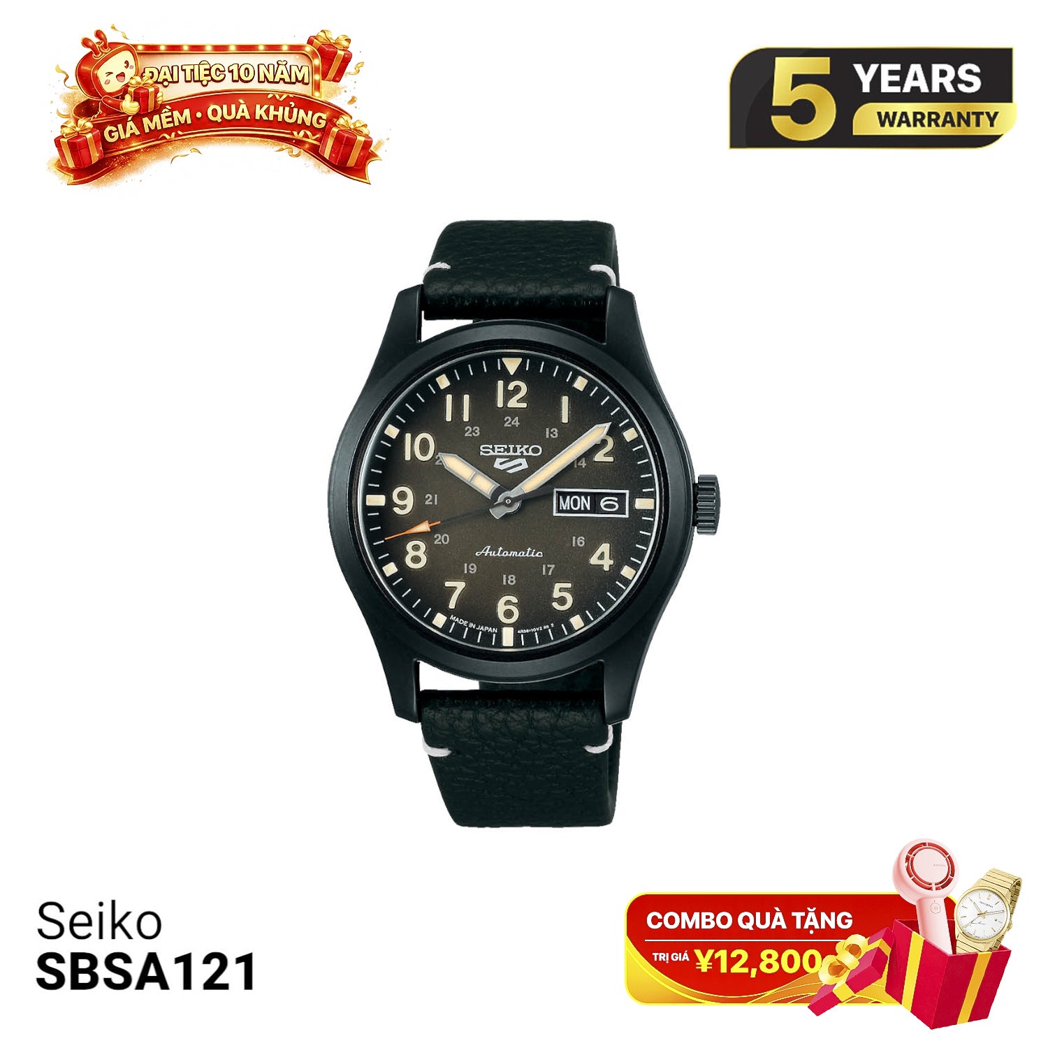Jam tangan mekanik Seiko 5 Field series SBSA121 