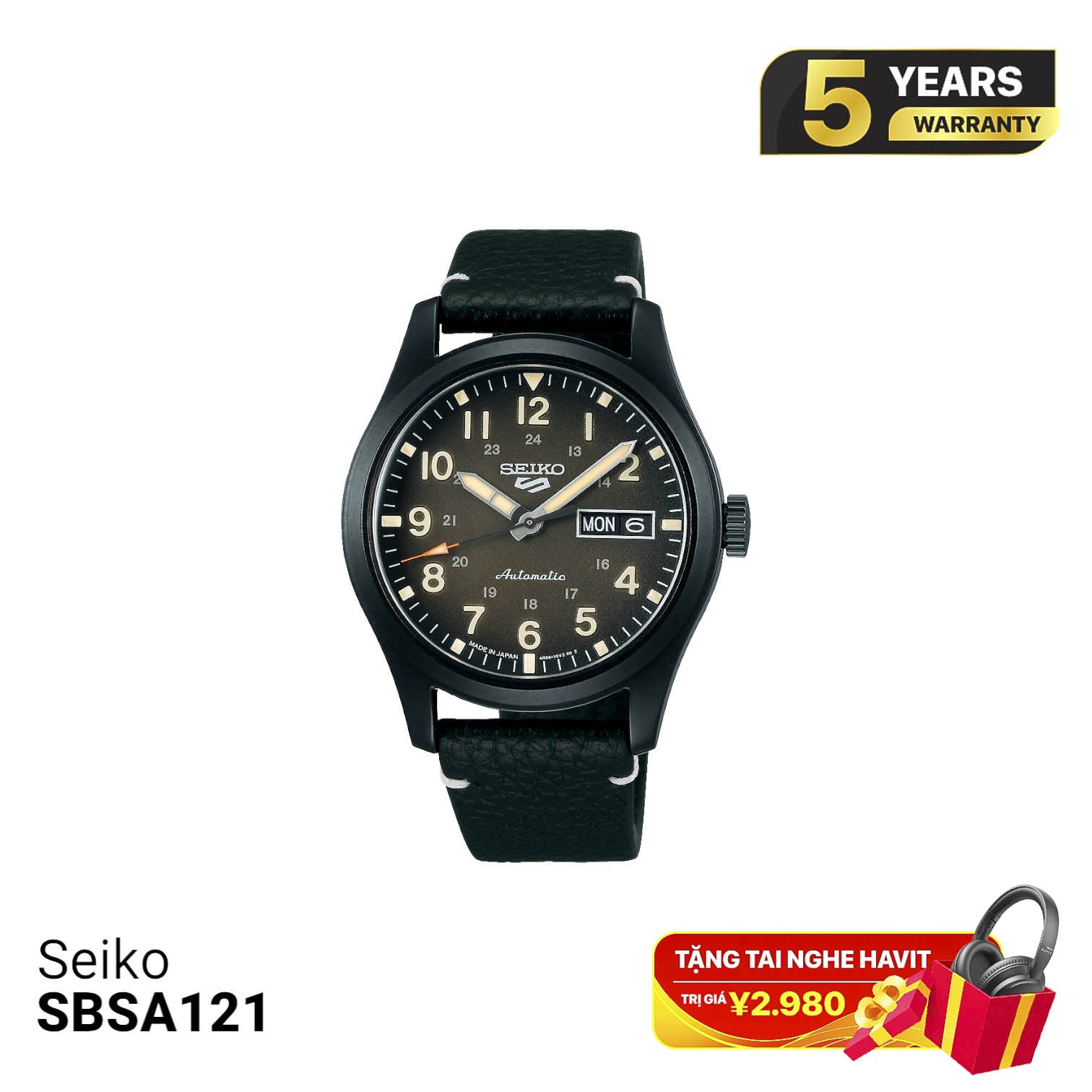 Jam tangan mekanik Seiko 5 Field series SBSA121 