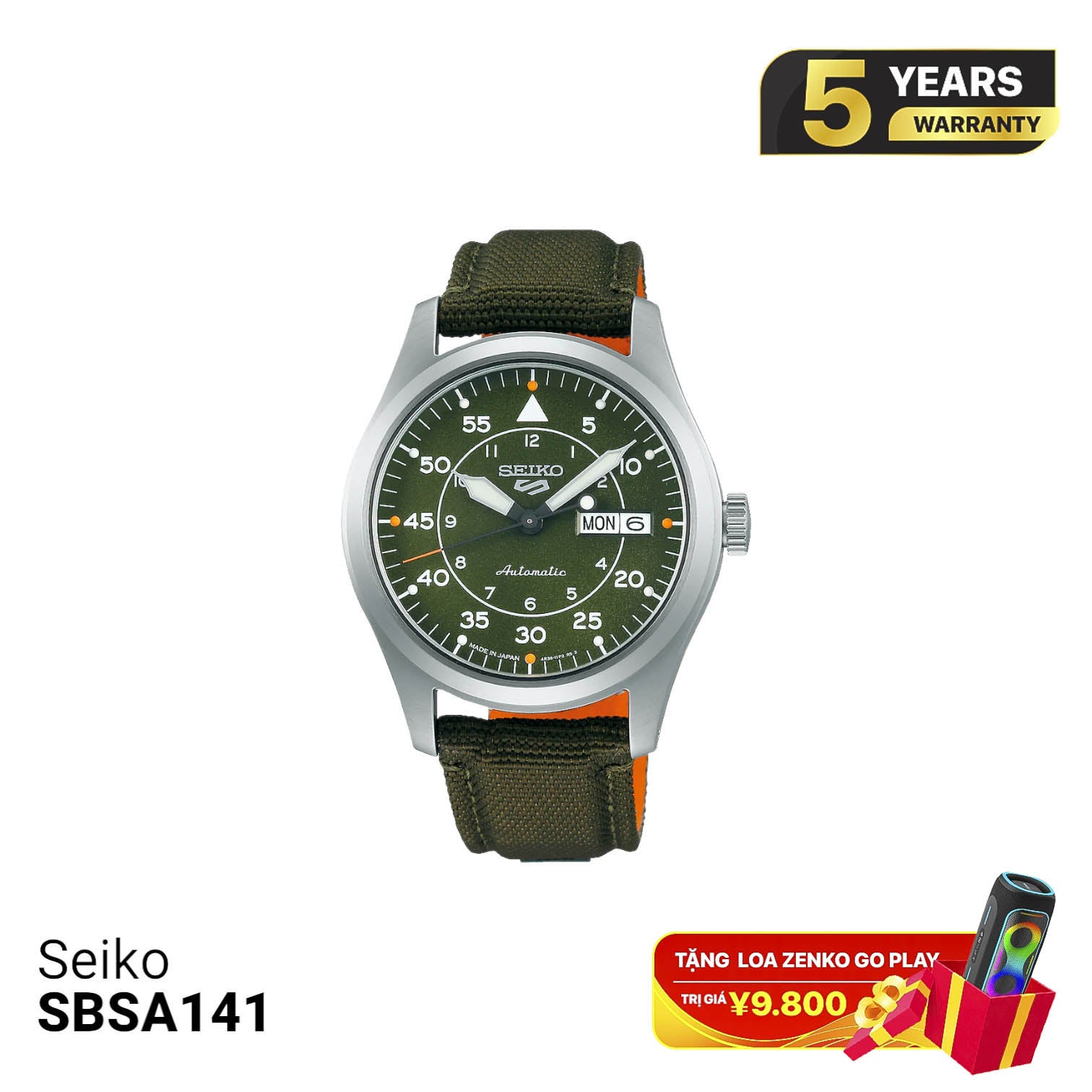 Jam tangan mekanik Seiko 5 Field series SBSA141 