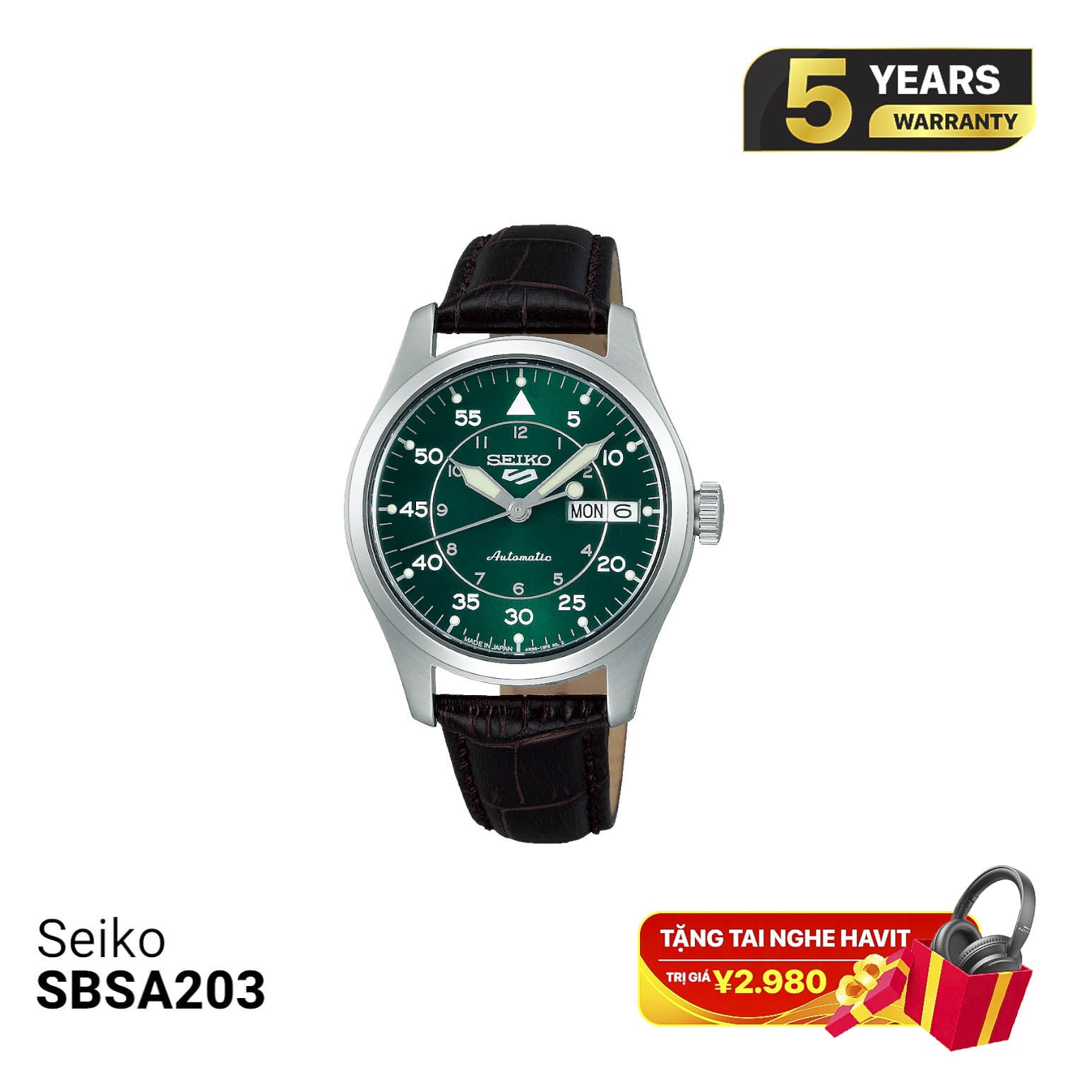 Jam tangan mekanik Seiko 5 Field series SBSA203 - Menerima pesanan. 