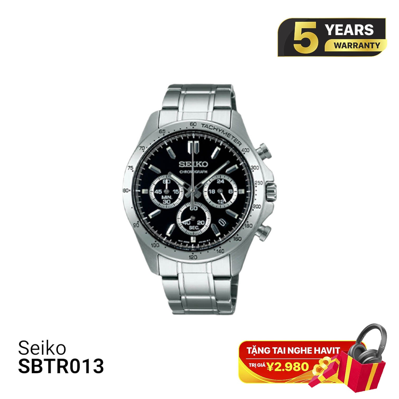 Jam Tangan Seiko Chronograph SBTR013 Bertenaga Baterai - Menerima Pesanan 