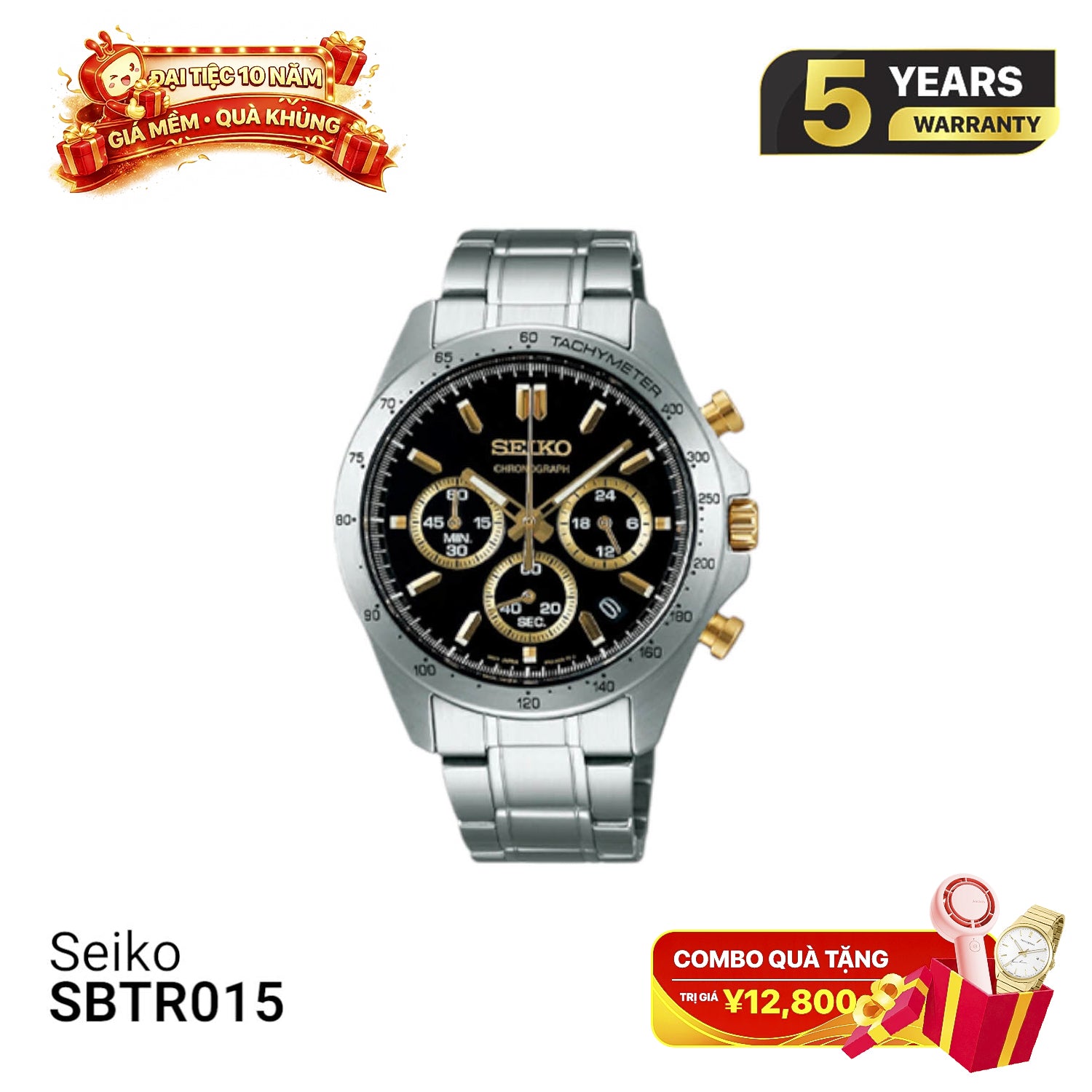 Jam Tangan Seiko Chronograph SBTR015 Bertenaga Baterai - Menerima Pesanan 