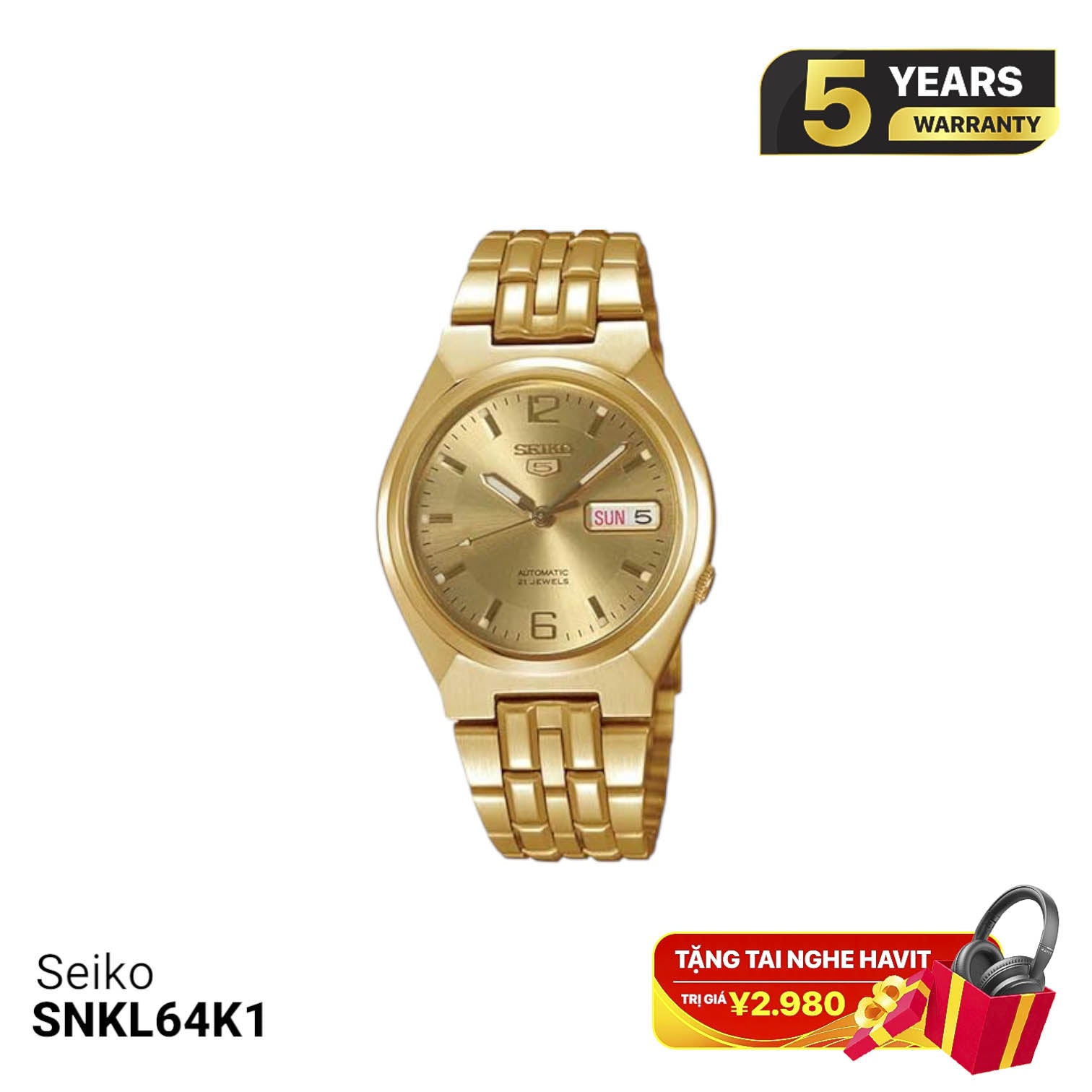 Jam Tangan Mekanik Seiko 5 SNKL64K1 