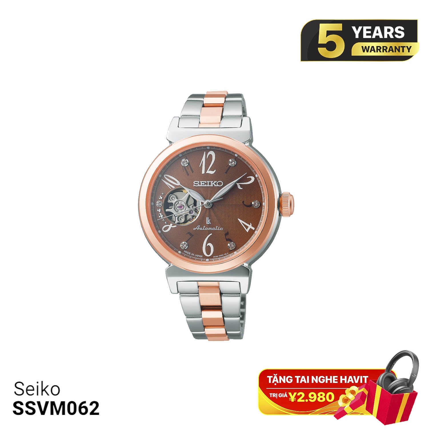 Jam Tangan Mekanik Wanita Seiko Essential Collection SSVM062 - Menerima Pesanan 