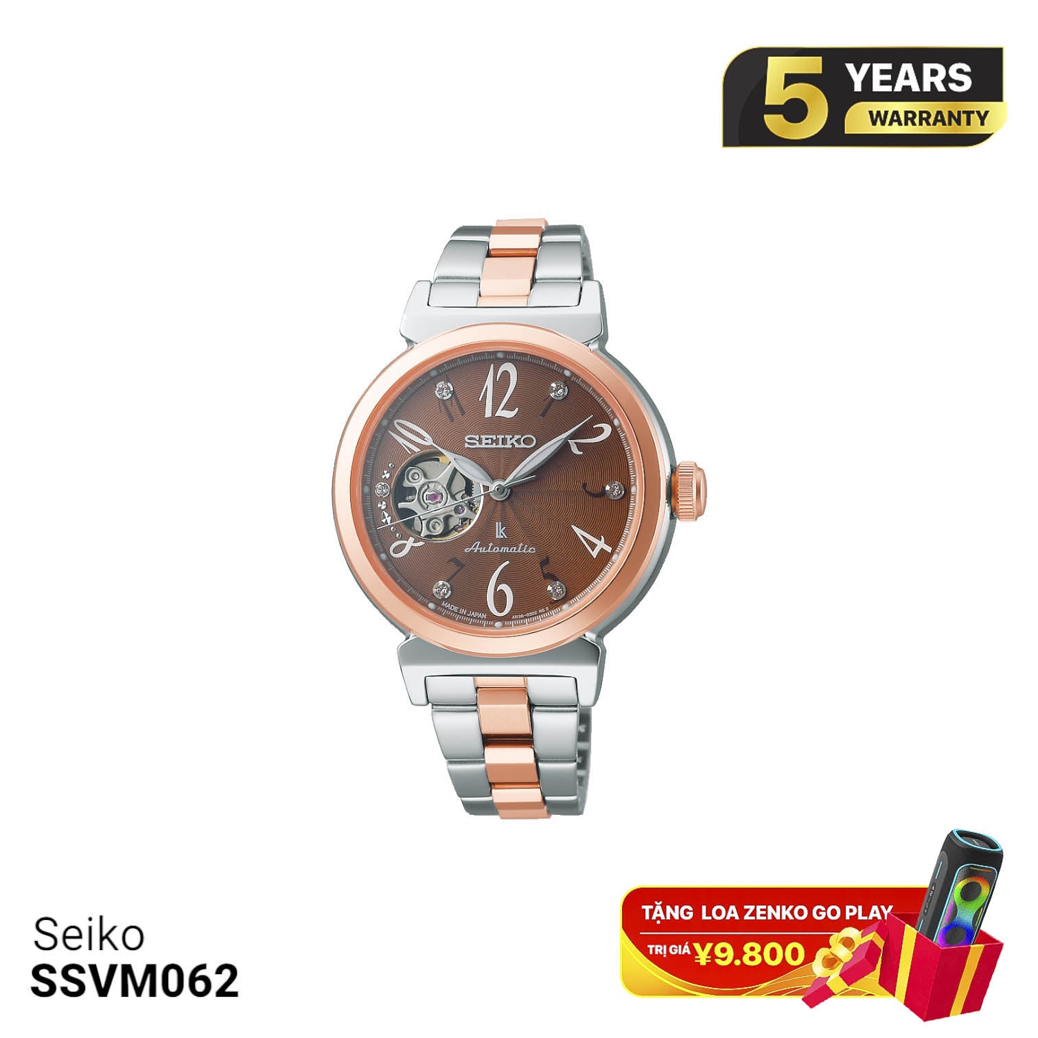 Jam Tangan Mekanik Wanita Seiko Essential Collection SSVM062 - Menerima Pesanan 