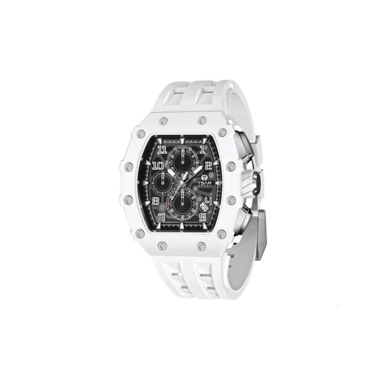 Jam Tangan Tsar Bomba Ceramic TB8204B Bertenaga Baterai 