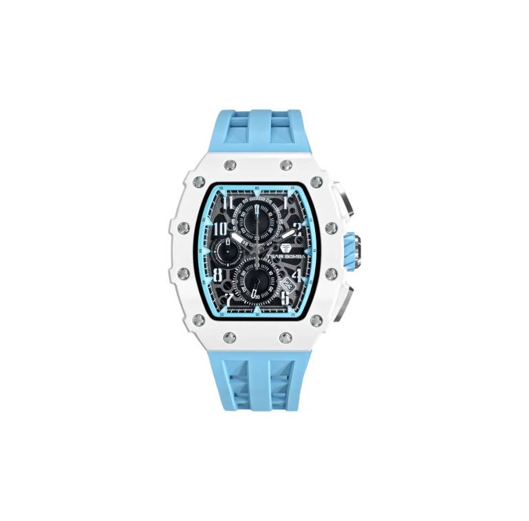 Jam Tangan Tsar Bomba Ceramic TB8204B Bertenaga Baterai 