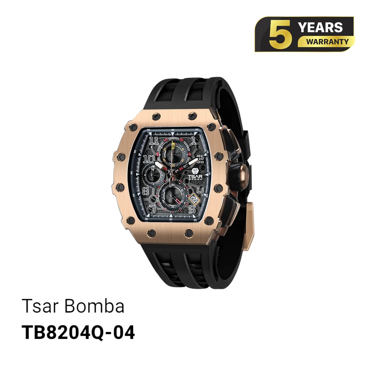 Jam Tangan Tsar Bomba Stainless Steel TB8204Q Bertenaga Baterai 