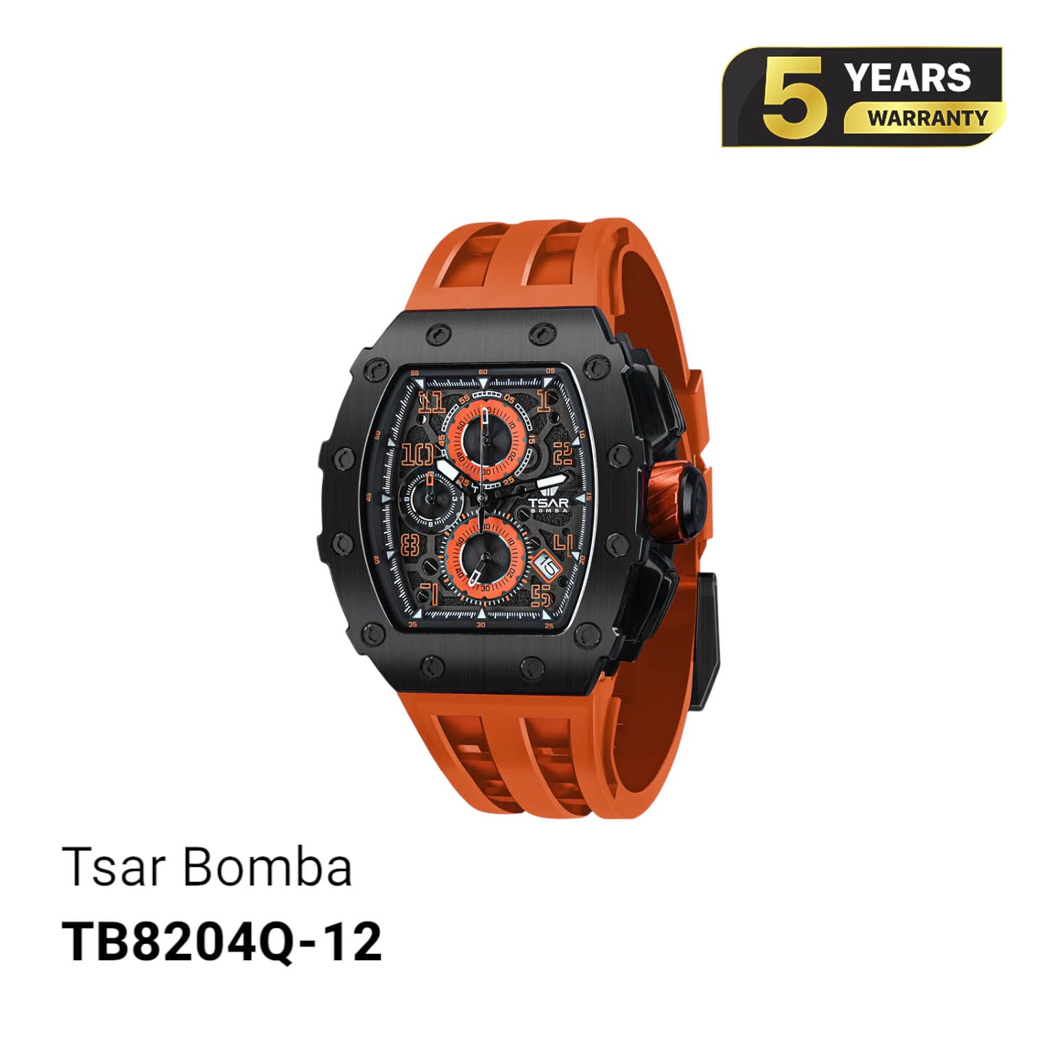 Jam Tangan Tsar Bomba Stainless Steel TB8204Q Bertenaga Baterai 