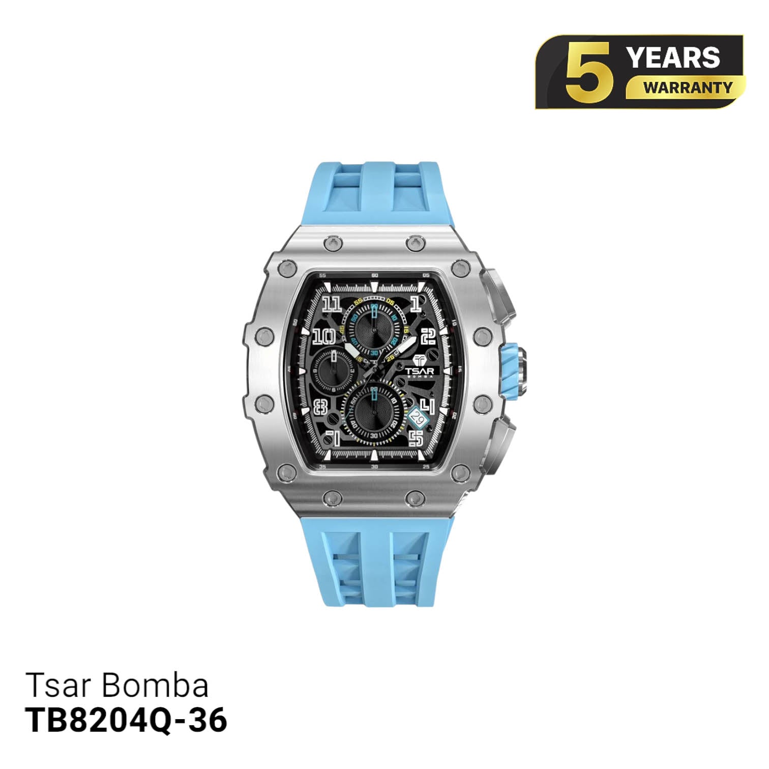 Jam Tangan Tsar Bomba Stainless Steel TB8204Q Bertenaga Baterai 