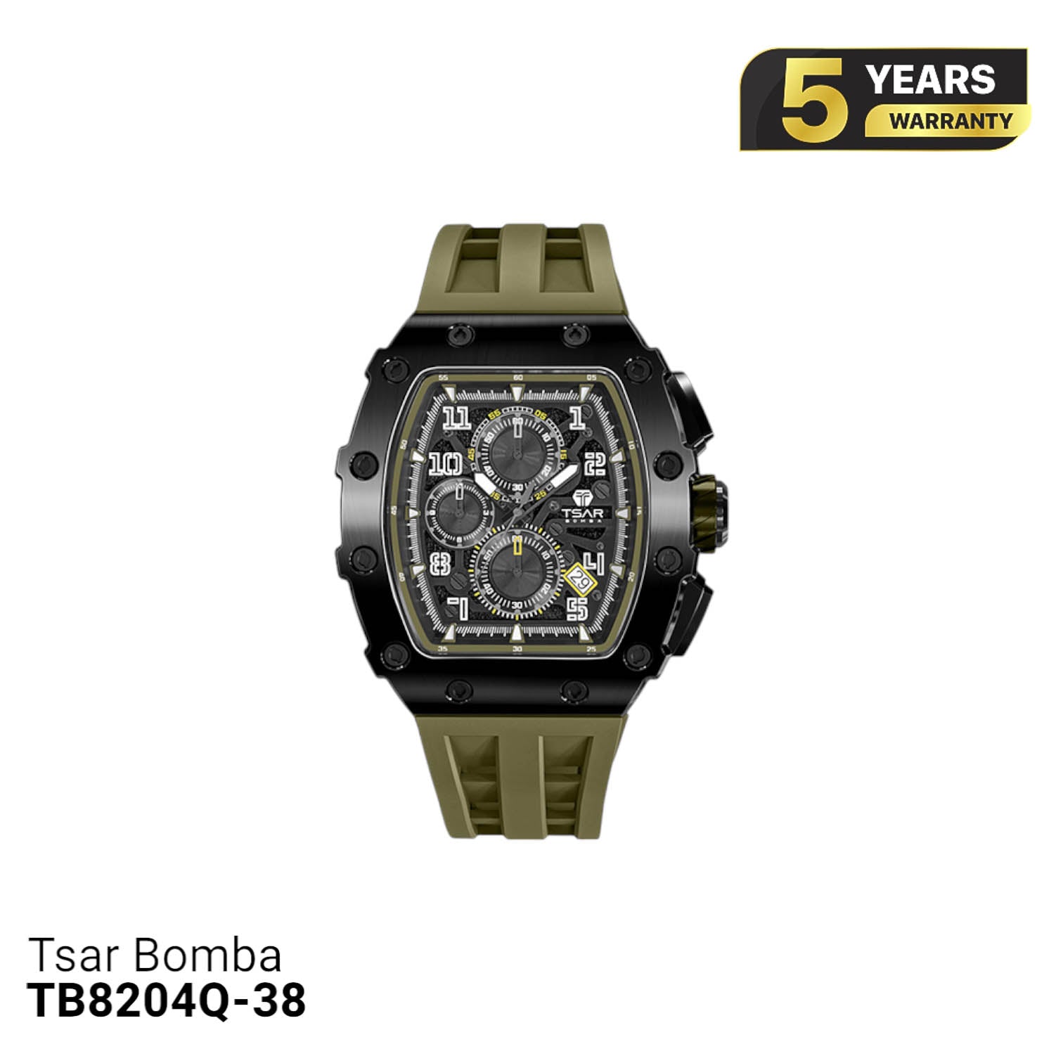 Jam Tangan Tsar Bomba Stainless Steel TB8204Q Bertenaga Baterai 