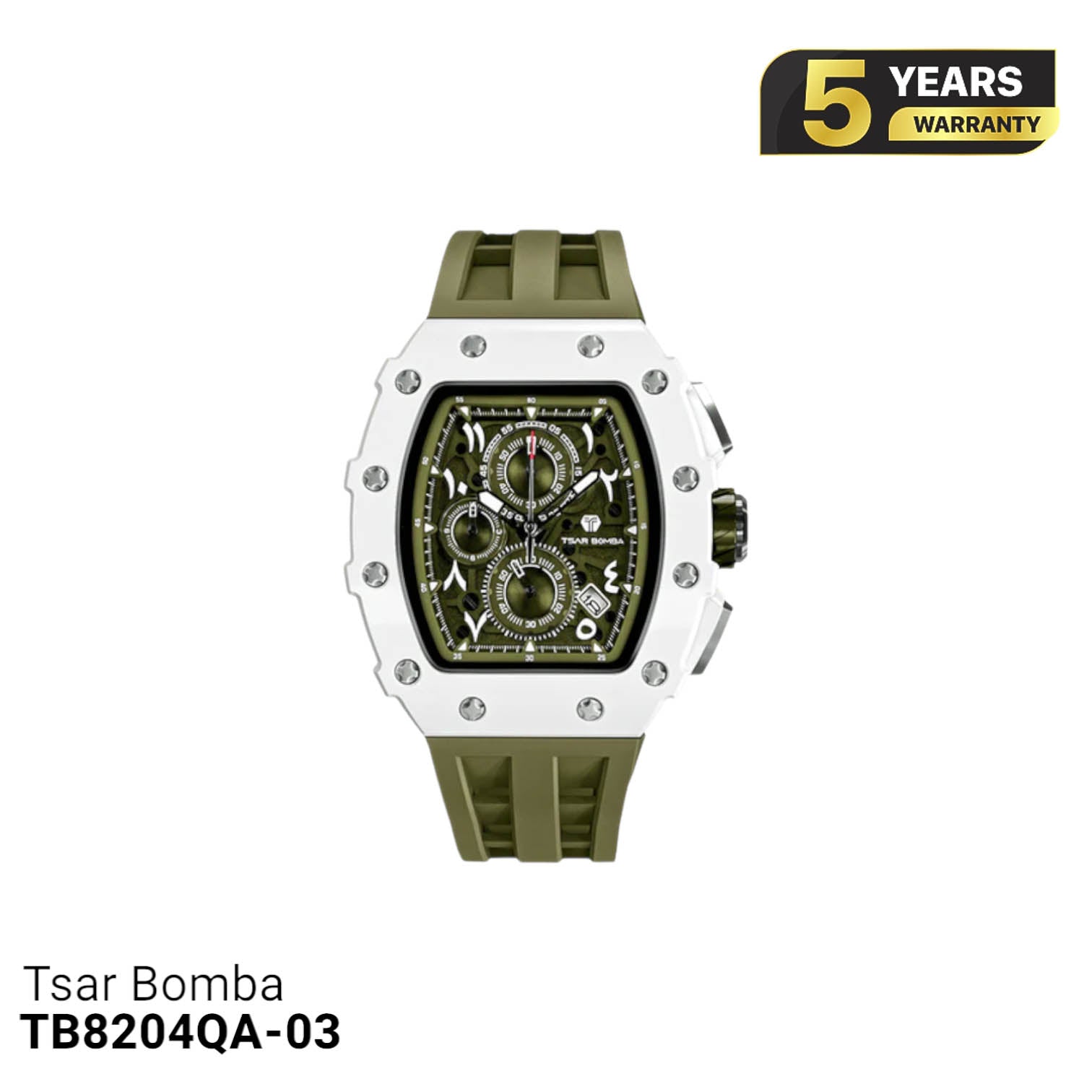 Jam Tangan Bertenaga Baterai Tsar Bomba Ceramic TB8204QA 