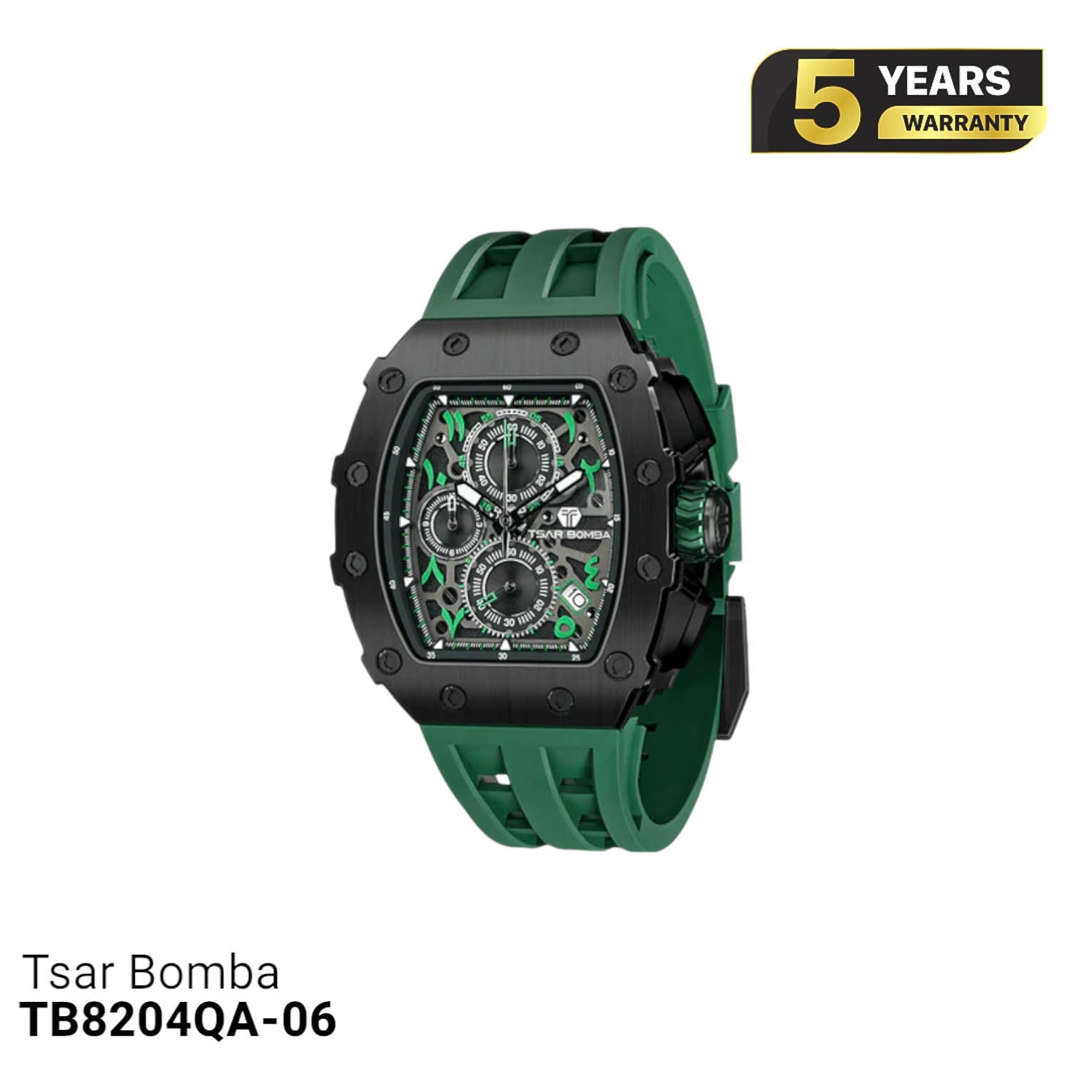 Jam Tangan Bertenaga Baterai Tsar Bomba Ceramic TB8204QA 