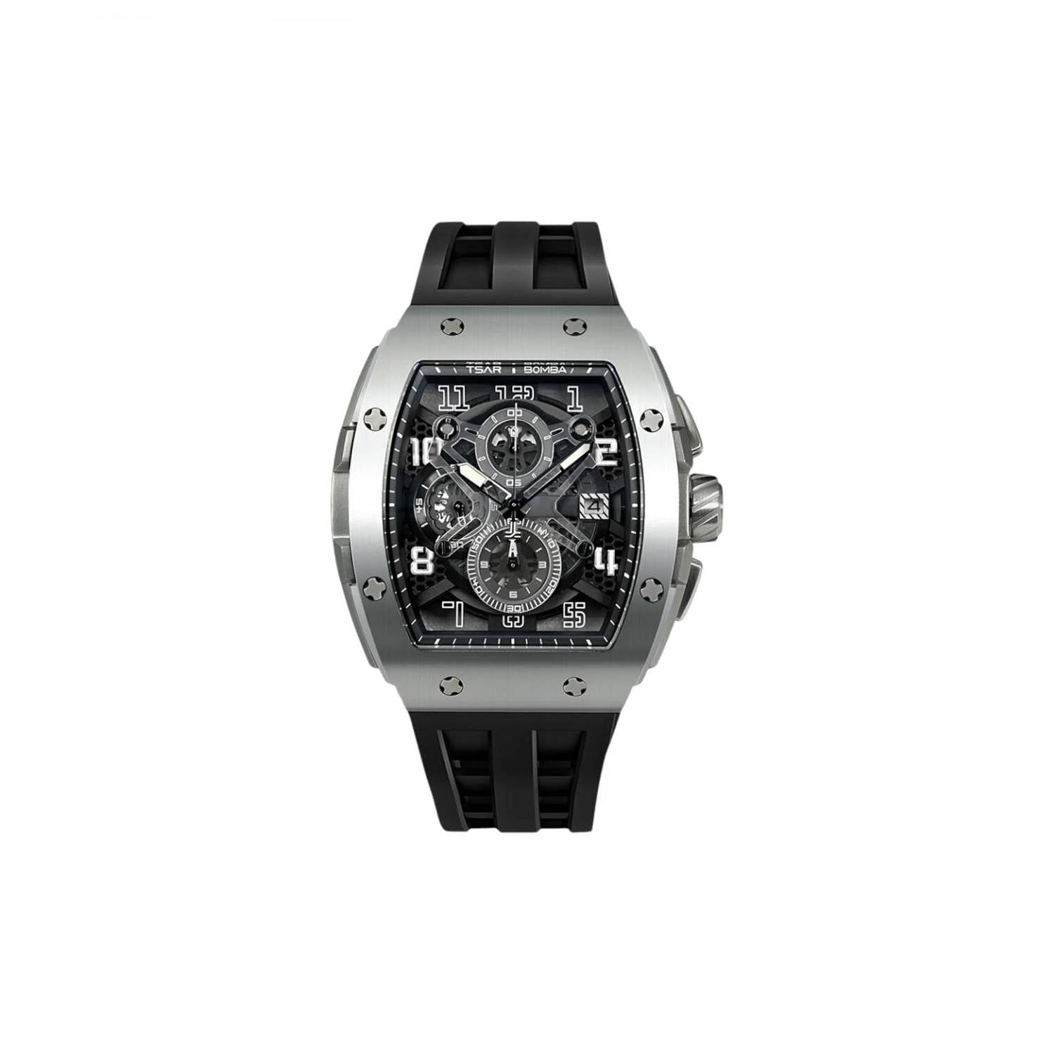 Jam Tangan Tsar Bomba Stainless Steel TB8211Q Bertenaga Baterai 