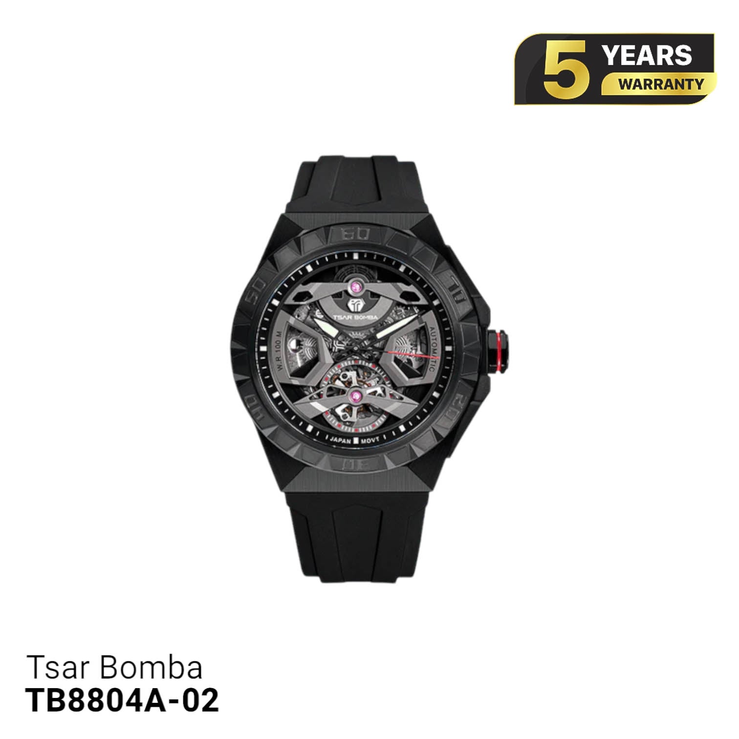 Jam Tangan Mekanik Tsar Bomba Stainless Steel TB8804A-02 