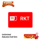Kartu SIM Rakuten dengan data tak terbatas untuk panggilan dan SMS, harga 3.300¥.