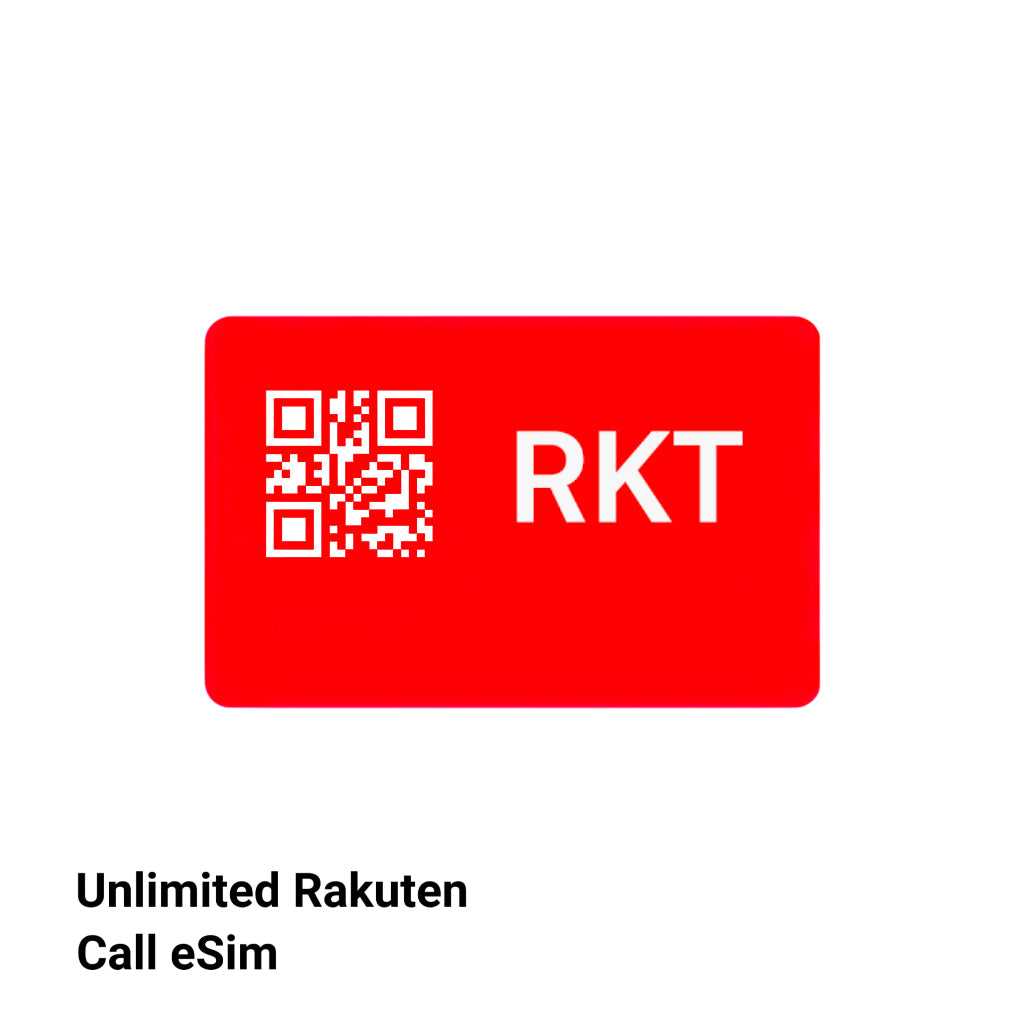 eSIM Rakuten dengan panggilan dan data tak terbatas, harga 3.300¥. 