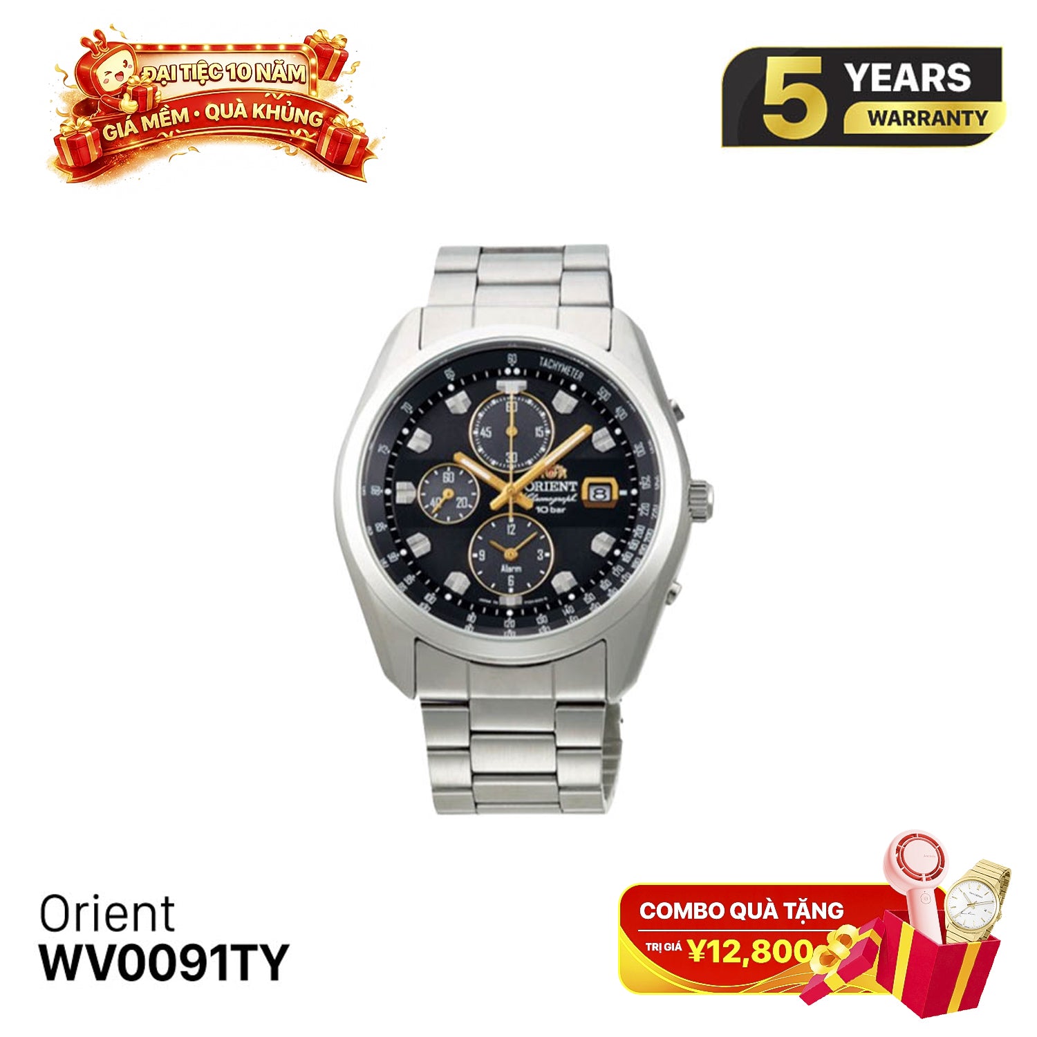 Jam tangan bertenaga surya Orient Sports WV0091TY 