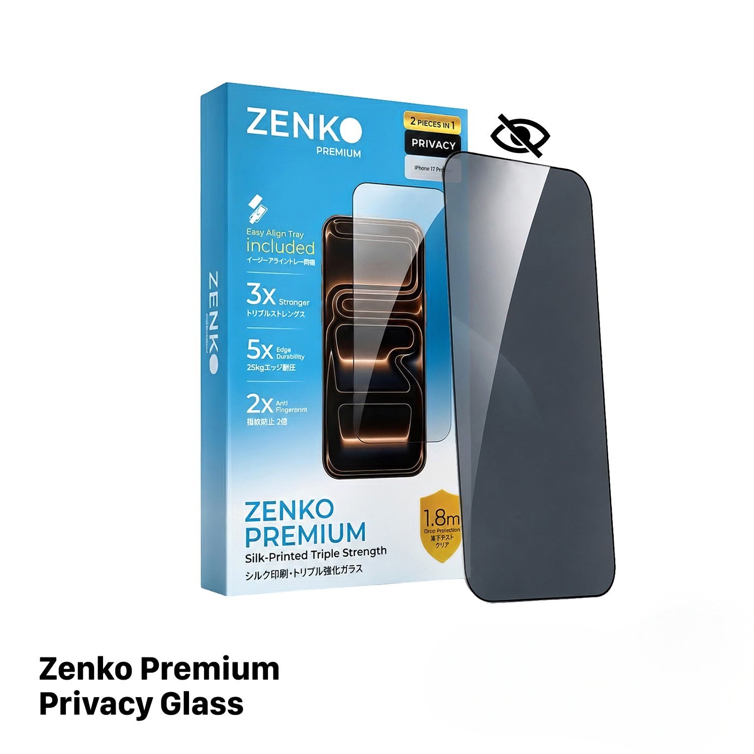 Kaca Tempered Ultra-Tangguh Zenko Premium untuk Privasi 180° 