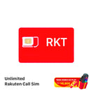 Kartu SIM Rakuten dengan data tak terbatas untuk panggilan dan SMS, harga 3.300¥.