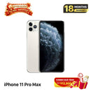 iPhone 11 Pro Max 256GB Silver, kondisi 98%, baterai 100%. Paket data seluler sudah lunas, berfungsi seperti perangkat Apple internasional (Baterai sudah diganti, terdapat goresan pada bezel, goresan pada layar, 1x noda kecil) - HH4473 
