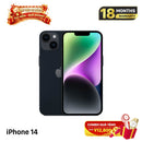 iPhone 14 128GB Hitam 98% baterai 100% Versi internasional dari AU (Tidak menggunakan SIM AU - Baterai sudah diganti, bezel kamera tergores) - HH4980 