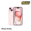 iPhone 15 Plus 128GB Hitam, baterai 98%, kondisi baterai 89%, versi Apple Internasional (terdapat goresan pada bezel dan lensa kamera) - HH6569 