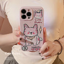 HHPK16 Casing Ponsel Berbentuk Anjing Lucu 