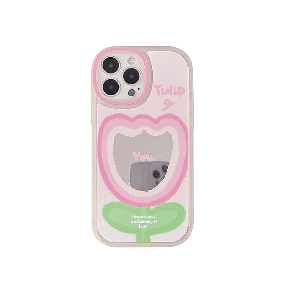 Casing Ponsel HHPK48 dengan Finishing Mengkilap Motif Tulip 