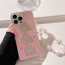 Casing Ponsel Kelinci Merah Muda Berlapis Cermin HHPK39 