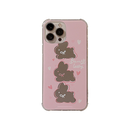 Casing Ponsel Kelinci Merah Muda Berlapis Cermin HHPK39 