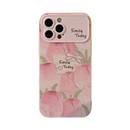 Casing Ponsel Motif Bunga Tulip Merah Muda HHPK29 