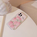Casing Ponsel Motif Bunga Tulip Merah Muda HHPK29 
