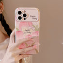 Casing Ponsel Motif Bunga Tulip Merah Muda HHPK29 