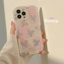 Casing ponsel HHPK15 berlapis cermin dengan motif kelinci 
