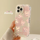 Casing ponsel HHPK15 berlapis cermin dengan motif kelinci 