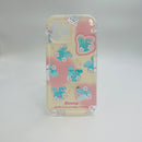 Casing ponsel HHPK15 berlapis cermin dengan motif kelinci 