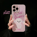 Casing Ponsel Anak Anjing Merah Muda HHPK11 