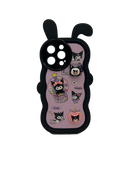 Casing Ponsel Telinga Kelinci HHPK45 dengan Hiasan 3D 