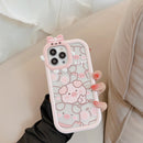 HHPK03 Casing Ponsel Babi Merah Muda Lucu 