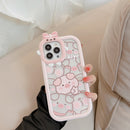 HHPK03 Casing Ponsel Babi Merah Muda Lucu 