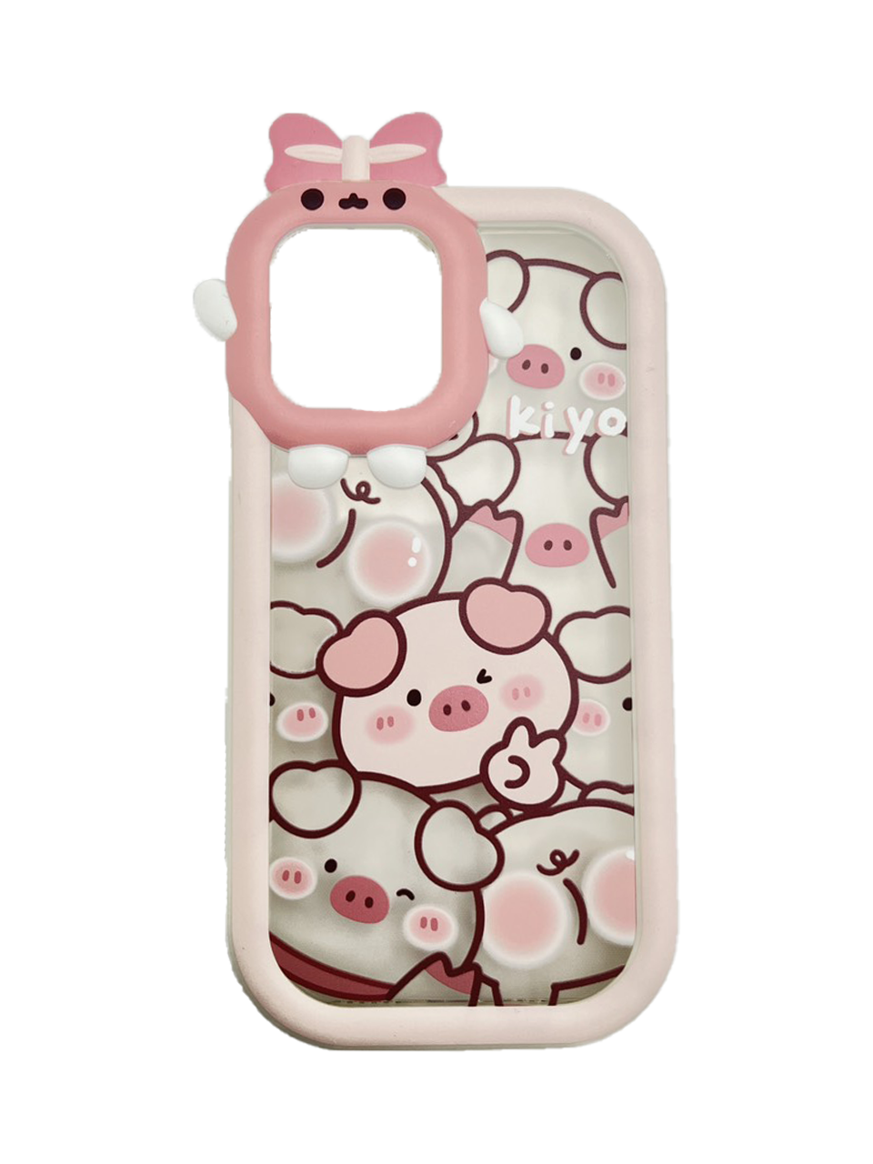HHPK03 Casing Ponsel Babi Merah Muda Lucu 