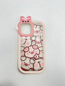 HHPK03 Casing Ponsel Babi Merah Muda Lucu 