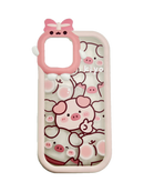 HHPK03 Casing Ponsel Babi Merah Muda Lucu 