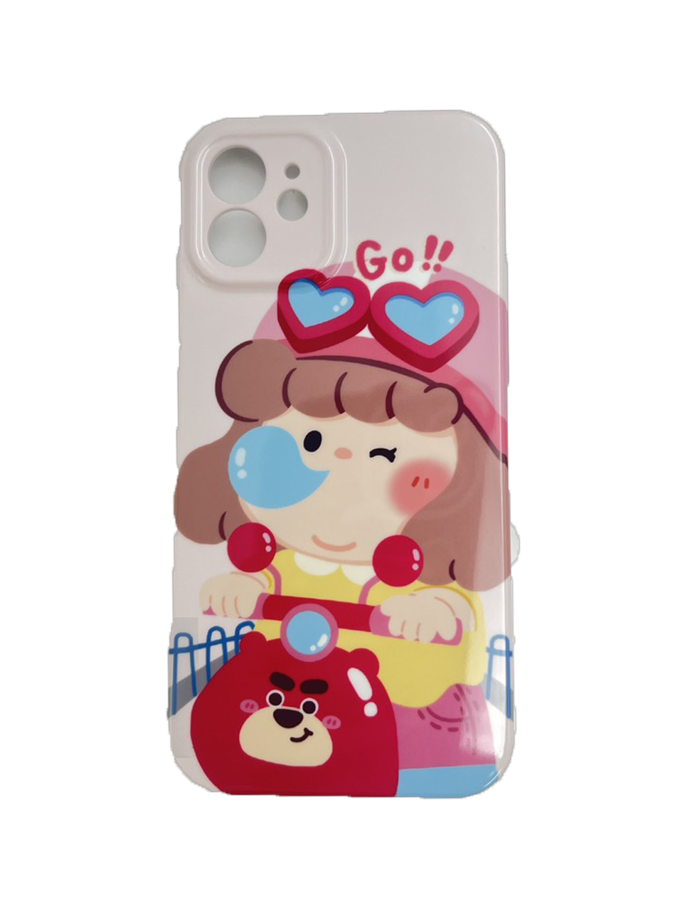 HHPK23 Casing Ponsel Biker Lucu 