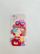 HHPK23 Casing Ponsel Biker Lucu 
