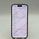 iPhone 14 Pro 128GB Ungu, baterai 98%, kondisi 100%, versi internasional dari Australia (Tidak menggunakan SIM Australia - Baterai sudah diganti, terdapat goresan cat pada bezel, goresan pada bezel kamera, 3 noda) - HH0206 