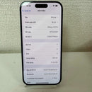 iPhone 15 Pro 128GB Biru, baterai 98%, kondisi 88%. Paket data seluler sudah lunas, berfungsi seperti versi Apple internasional (goresan kecil di layar) - HH1047 