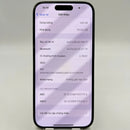 iPhone 15 Pro 128GB Hitam, baterai 98%, daya baterai 86%, versi internasional dari SB (Tidak menggunakan SIM SB - 1 noda, perubahan warna di sekitar tepi) - HH7796 